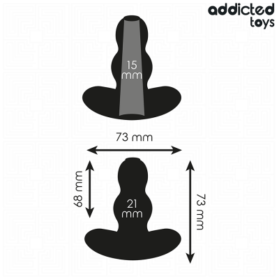 Addicted Toys Hollow Anal Plug Silicone S 7.3CM - image 4