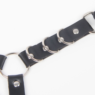 Subblime Leather Belt Garter Harness Rings - image 7