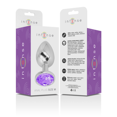 Intense - Aluminum Metal Anal Plug With Violet Crystal Size M - image 6