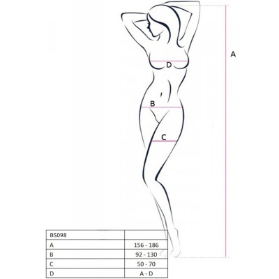 Passion BS098 Bodystocking White One Size - image 5