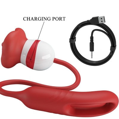 Romance Alyss Red Mouth Vibrator - image 7
