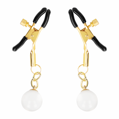 KINK Glass Bead Nipple Clamps Gold 6cm - image 2