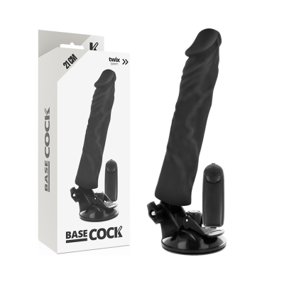 Basecock Realistic Vibrator Black 21 cm