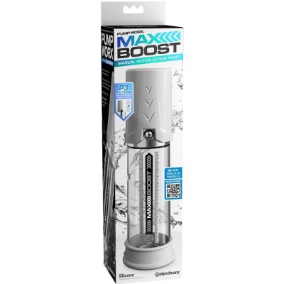 Pump Worx Max Boost White Penis Pump, Manual Piston - image 6