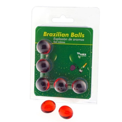 Taloka 5 Brazilian Balls Strawberry Champagne Gel
