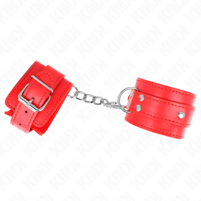 Kink 3 D-Ring Wrist Restraints, Red - image 3