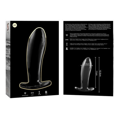 Model 5 Anal Plug Borosilicate Glass Clear 12.5 cm -o- 3.5 cm - image 6