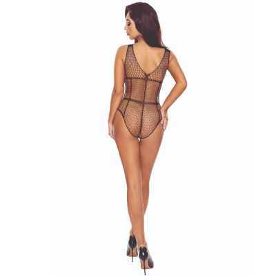 Passion BS114 Black Grid Bodystocking - image 2