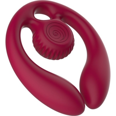 Snail Vibe Gizi Duo Couples Stimulator Remote Burgundy - image 2