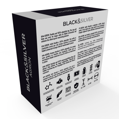 Black&Silver Agron Remote Control Penis Ring WatchMe - image 8