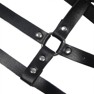 Subblime Leather Ring Chest Harness Black - image 5