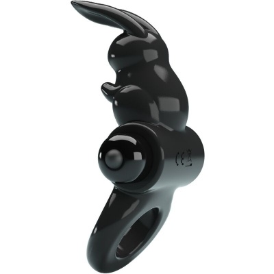 Pretty Love Exciting Rabbit Vibrating Ring, Black - image 2