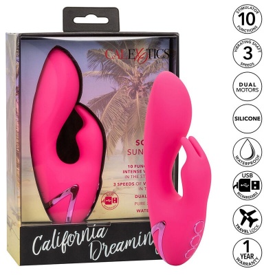 CalExotics So. Cal Sunshine Rabbit Vibrator Fuchsia - image 2