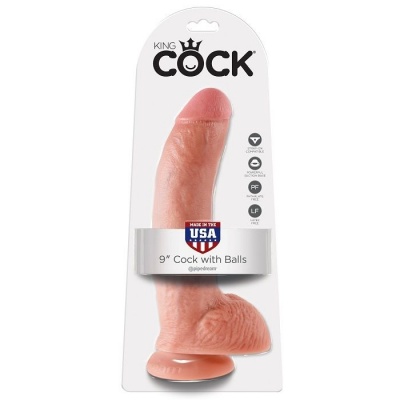 King Cock 9 Dildo Flesh Balls 22.9 CM - image 2