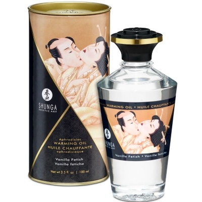 Shunga Heat Massage Oil Vanilla Fetish 100ML - image 1