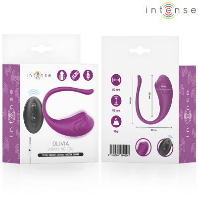 Intense - Olivia Purple Vibrating EGG With Remote Control - image 4