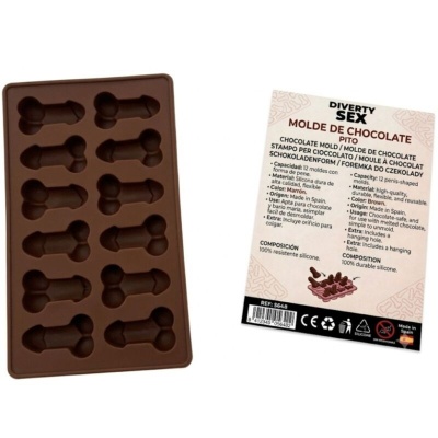 Penis Chocolate Silicone Mold 12 Molds Red Penis Chocolate Silicone Mold 12 Molds Red