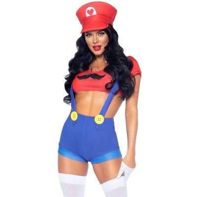 Leg Avenue Sexy Mario Bros Costume Red S