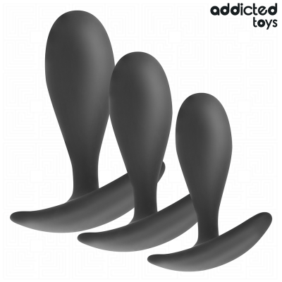 Addicted Toys Set of 3 Anal Plug Silicone Model 2 - image 1
