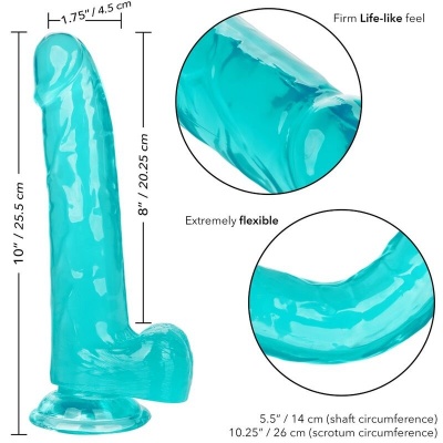Calexotics Size Queen Dildo Blue 20.3cm - image 6