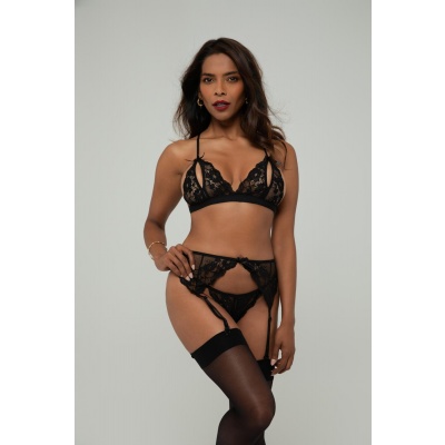 Foto van Christine - Axelle 3-delig Set - Open Kruis & Cups Zwart