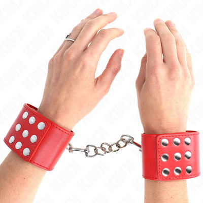 Kink Wrist Restraints with Snap, Red - image 1