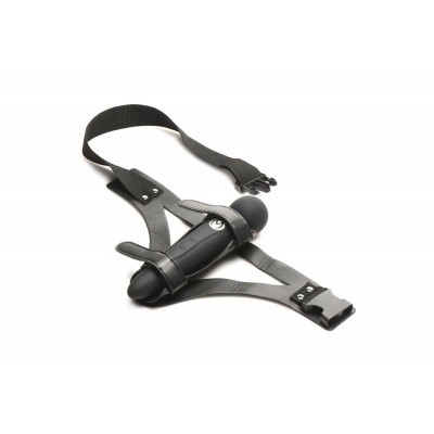 Foto van XR Brands - Thunder Strap Wand Dij Harnas - Zwart