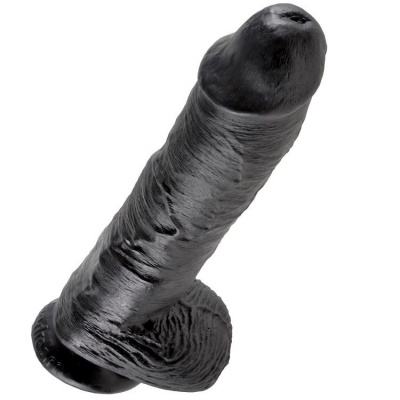 King Cock Black Dildo with Balls, 25.4 CM - image 2