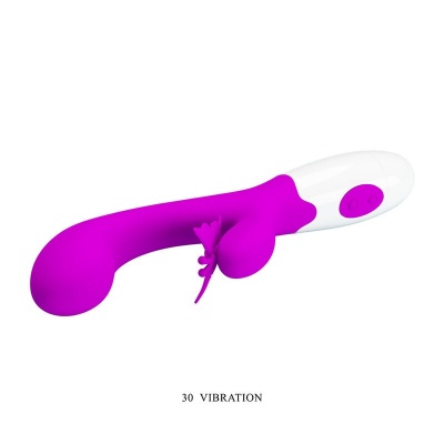 Pretty Love Butterfly Kiss Rabbit Vibrator - Purple - image 6