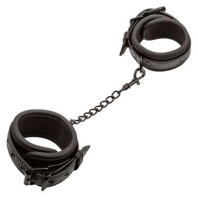 CALEXOTICS Nocturnal Leather Wrist Cuffs Adjustable Black - image 1