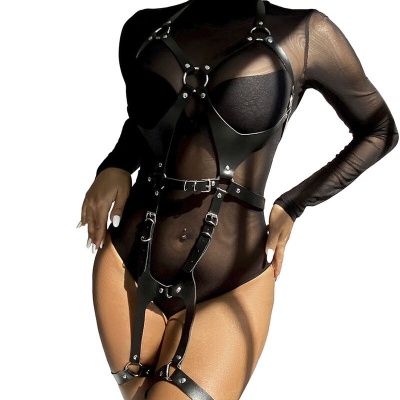 Subblime Leather Full Body Harness Buckles - image 2