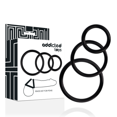Addicted Toys Penis Ring Set Black - image 2