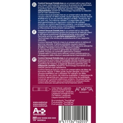 Control Sensual Dots & Lines Condoms 12 Units - image 2
