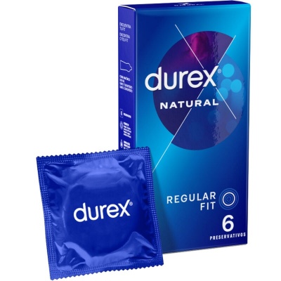 Durex Natural Classic Condoms, 6 Pack - image 1