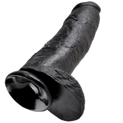 King Cock Black Dildo with Balls, 30.48 CM - image 3