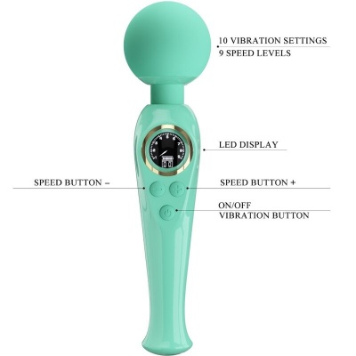 Pretty Love Skyler Wand Vibrator Green - image 7