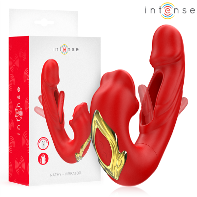 INTENSE Nathy Double Vibrator Sucking Mouth Red