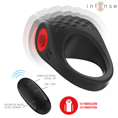 Intense Clover Vibrating Penis Ring 10 Vibrations Black - image 3