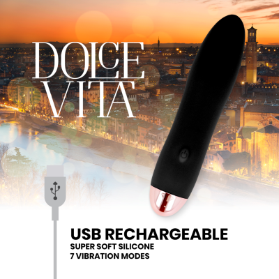 Dolce Vita Four Rechargeable Vibrator Black 7-Speed - image 4