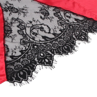 Subblime Lace Sheer Back Camisole & Thong Red/Black L/XL - image 9