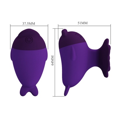 Pretty Love - Dolphin Mini Vibrator With Clip - image 8