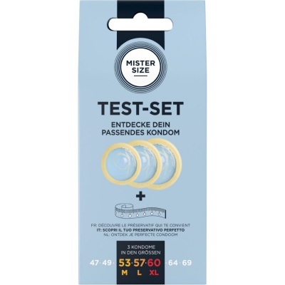 Mister Size - Test Set 3 Different Sized Condoms + Measuring Tape - image 1