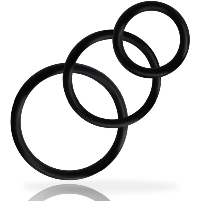 Addicted Toys Penis Ring Set Black