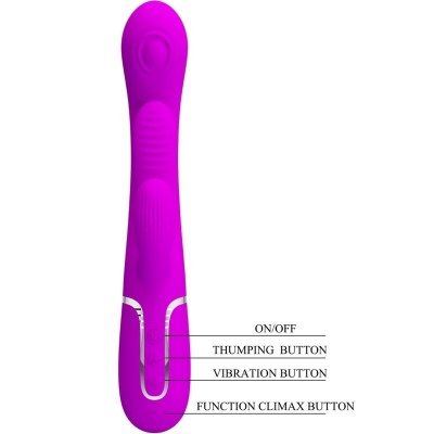 Pretty Love Shania Triple Rabbit Vibrator Pink - image 5