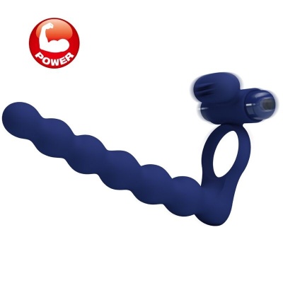Pretty Love Ajmal Vibrating Ring with Plug Blue - image 6
