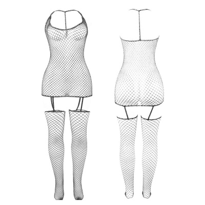 Subblime Shiny Fishnet Bodystocking, One Size - image 4