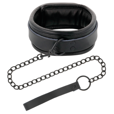 Darkness Black Leather Collar Cuffs Set - image 4
