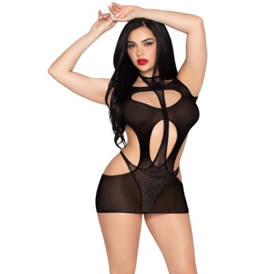 Leg Avenue 81680 Mini Dress Teddy Black - image 2