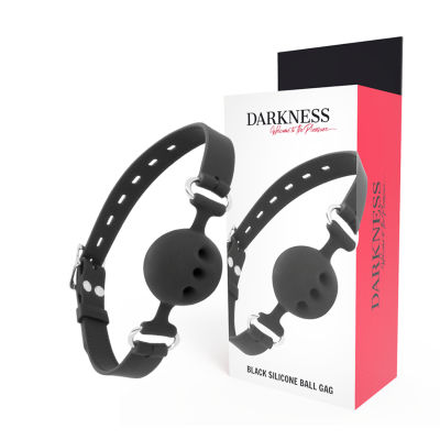 Darkness Black Breathable Silicone Gag - image 1