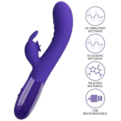 Pretty Love Cerberus Violet Rabbit Vibrator 30 Functions - image 8